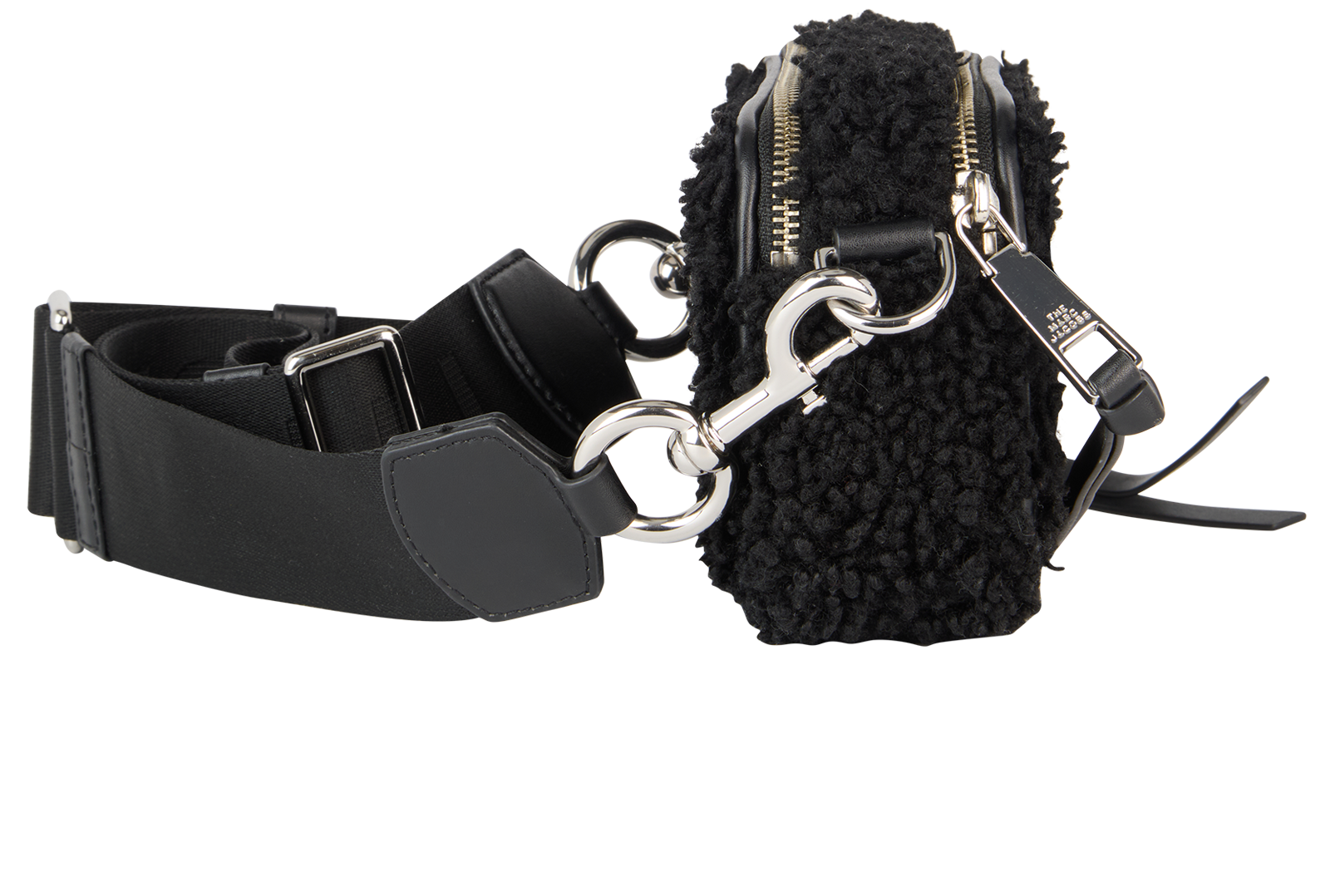 The Snapshot, &pound;190, Handbags, Black, Shearling, Side view